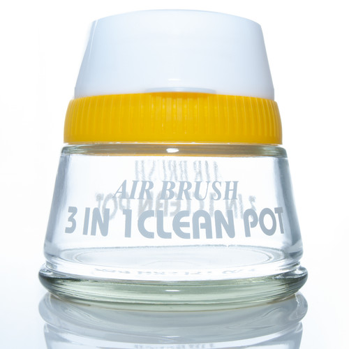 Airbrush cleaning pot - in,